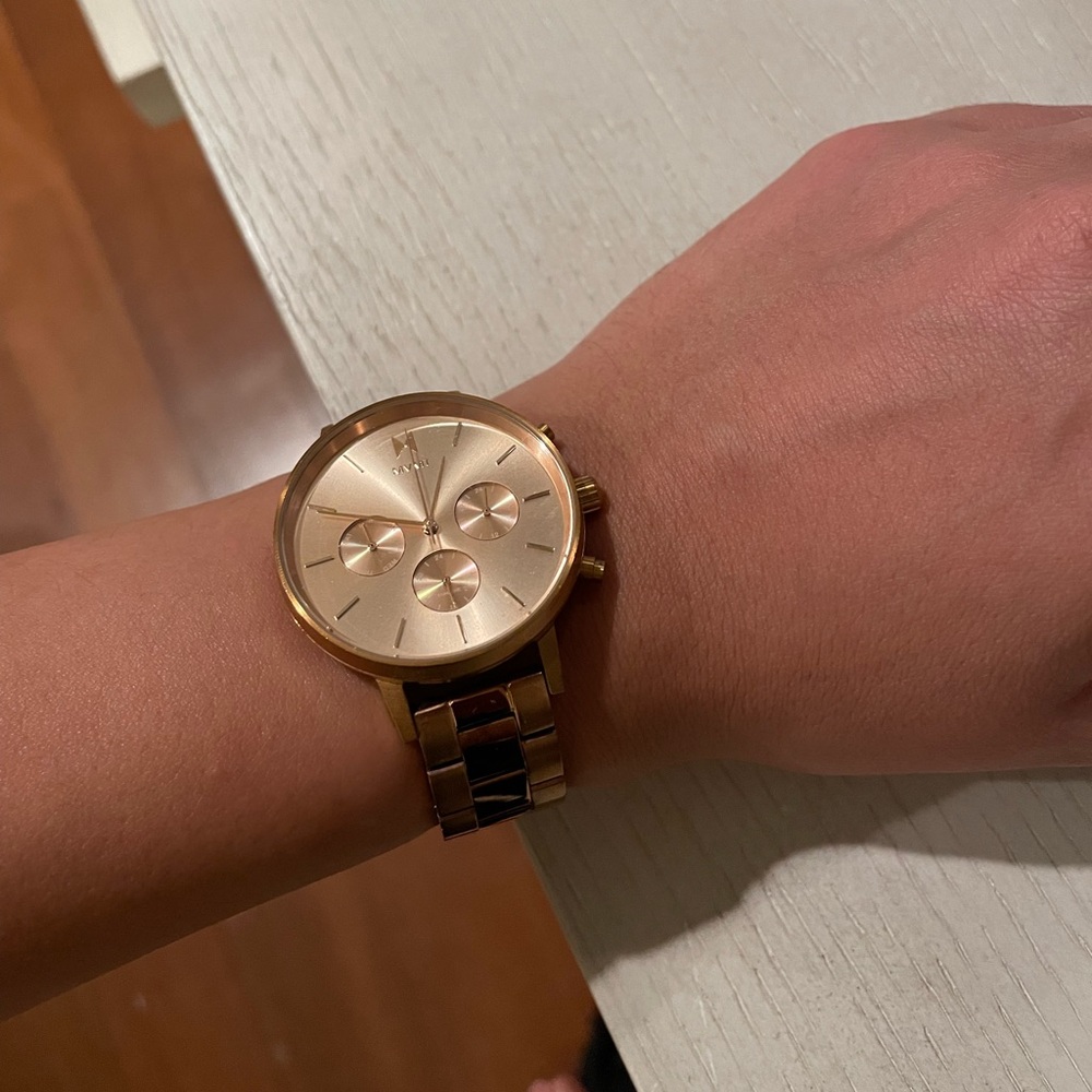 MVMT rose gold watch